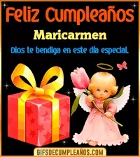 GIF Feliz Cumpleaños Dios te bendiga en tu día Maricarmen